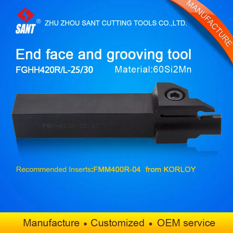 

CNC cutter Grooving tool holder FGHH420R-25/30 with Korloy inserts FMM300R-03 selling hot in abroad