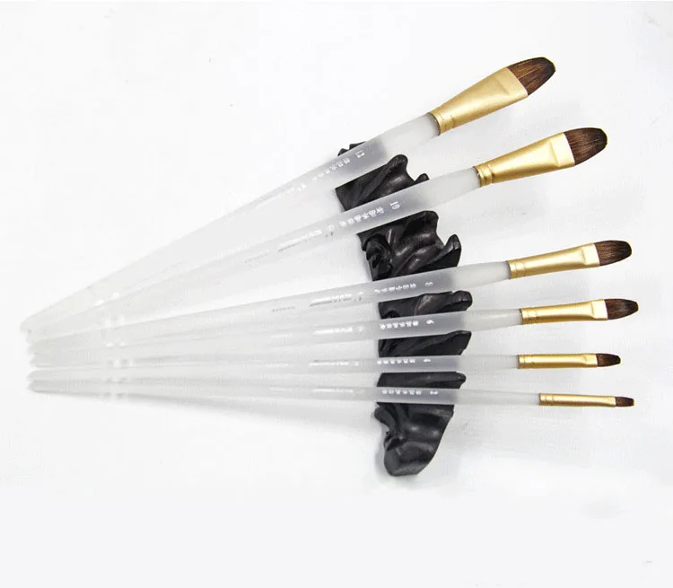 6pcs/set,highgrade Acrylic Watercolor Gouache Brush Pen Brush Weasel's