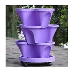 3 Tier Stackable Strawberry Herb Flower Vegetable Planter Balcony kitchen Succulent Pots Home Garden Decoration - Цвет: 3 pots