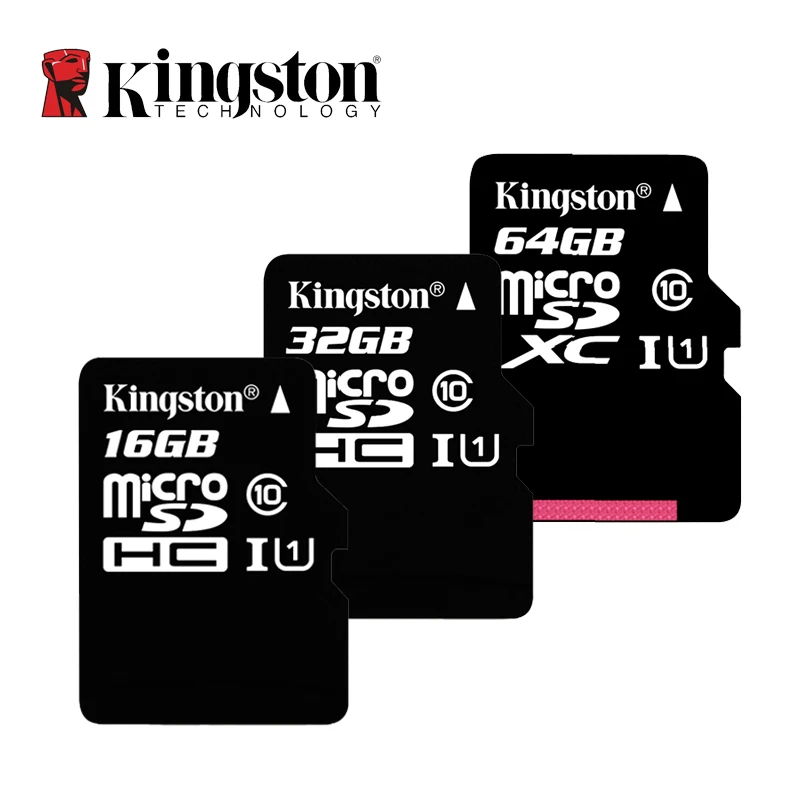 Kingston микро Флэшка флеш-карты памяти TF 16 Гб оперативной памяти, 32 Гб встроенной памяти, 64 ГБ 128 ГБ 256 Гб класс 10 80 МБ/с. C10 UHS-I мини SD карты 8 Гб карта SDHC/SDXC для смартфона - изображение