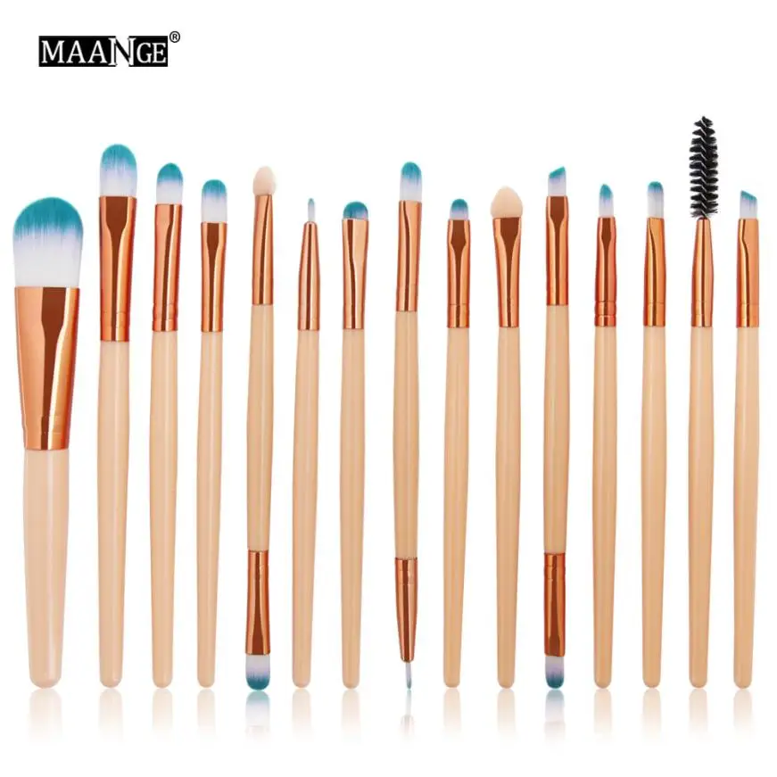 

Makeup Brushes Set Professional 15pcs/set Makeup Brush Set tools Make-up Toiletry Kit Zestaw Pedzli Do Makijazu