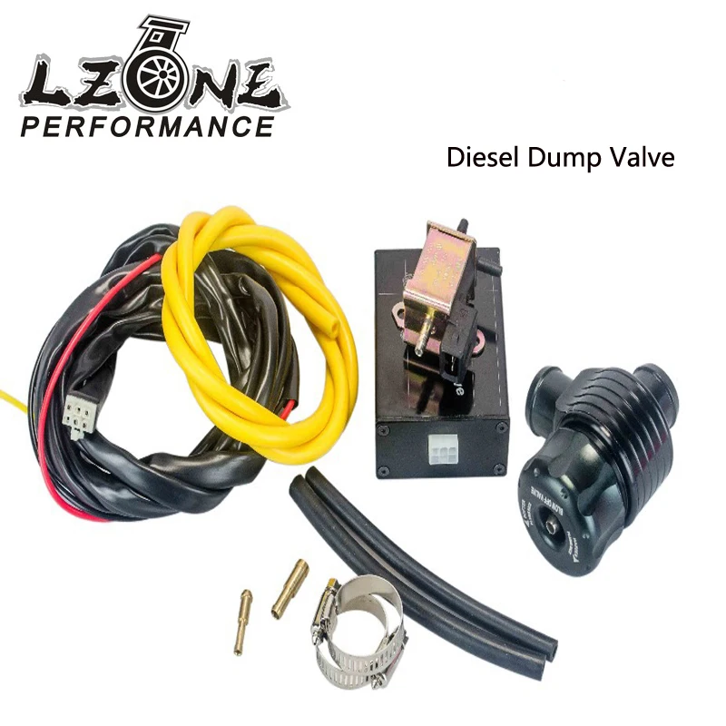 LZONE ElectrIcal Diesel BLACK Blow Off Valve With Adapter Outside / Diesel Dump Valve / Diesel