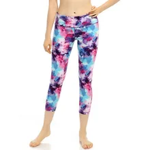 Колготки для бега для девочек, Колготки с принтом, леггинсы для бега, компрессионные штаны эластичные спортивные брюки для женщин