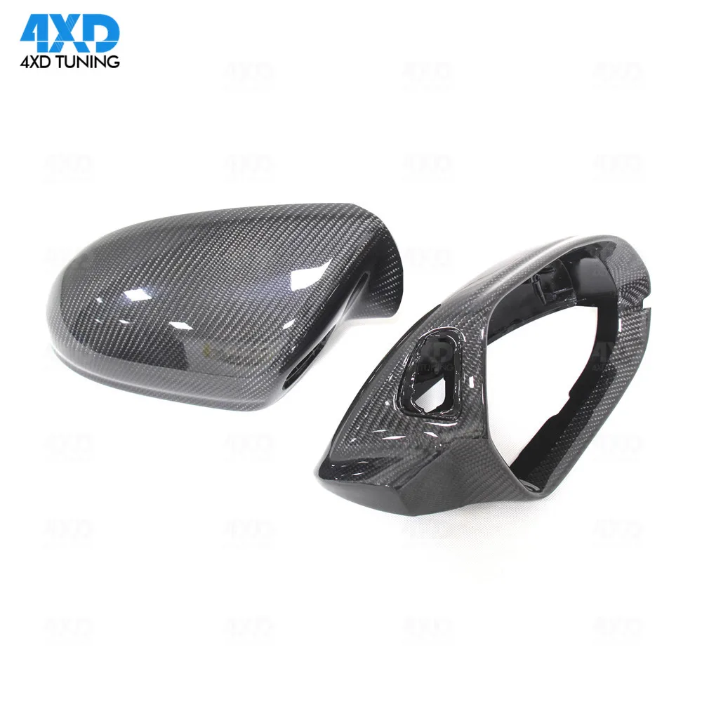 A6 C7 Carbon Fiber Mirror Cover For Audi RS6 S6 Side Rear View mirror case with& without lane assist 2012 -