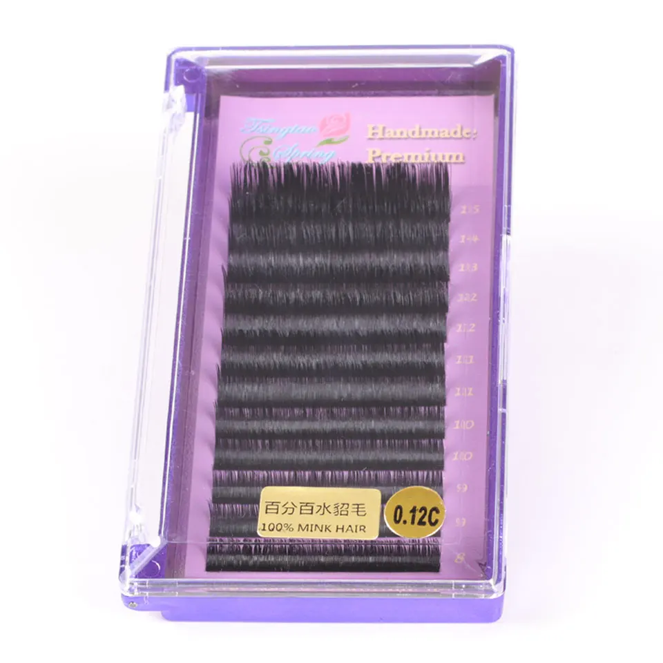 

4 pcs 100% Real Natural Mink Hair Eyelashes Nature Animal Fur Lash Extensions