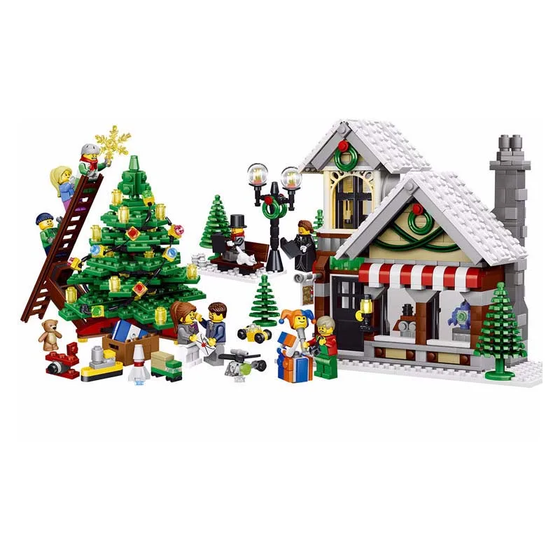 

945pcs Winter Village Christmas Series Christmas Cabin education Building Blocks Toys For children Christmas Gifts