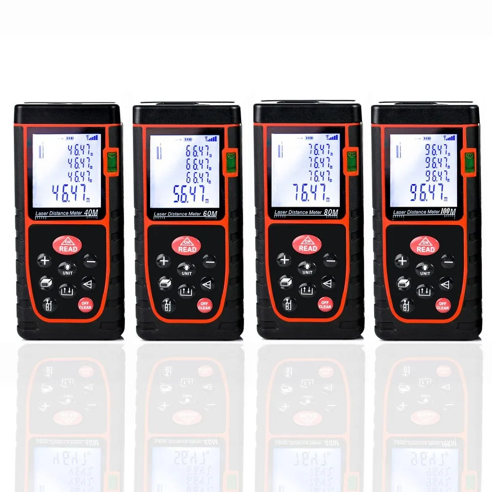 

40m 60m 80m 100m Laser RangeFinder Tape Area-volume-Angle Tester Laser Distance Meter tool Laser Range Finder