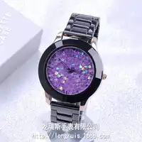 Luxury Brand Ladies Man Unisex Bracelet Watches Full Rhinestone Dial Black Stainless Steel Band Fashion Dress Casual Wirst Watch