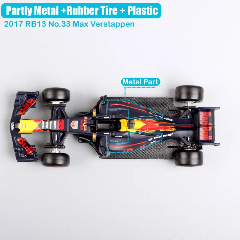 Brand-new-143-Scale-2017-metal-diecast-F1-formula-1-Red-Bull-Racing-TAG-Henuer-RB13-No33-Max-Verstappen-cars-styling-model-toy-3