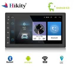 Hikity 2 din Автомагнитолы 7 ''gps android Bluetooth MP5 мультимедийный плеер WI-FI Зеркало Ссылка Авто Радио FM/AUX/USB 2din сзади Камера