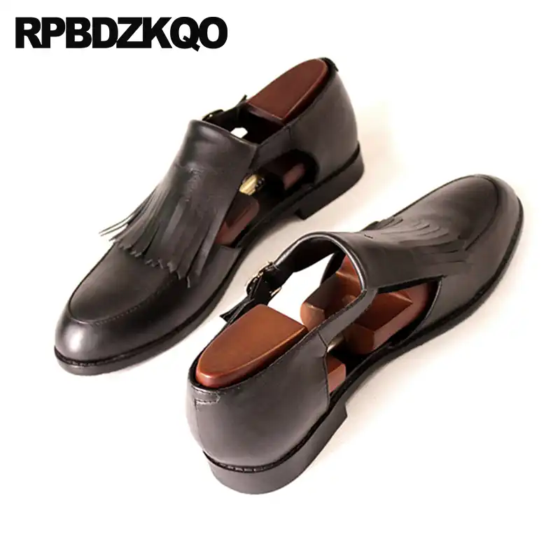 black summer dress shoes