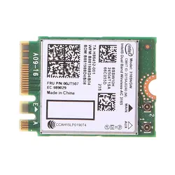 Intel Dual Band Bluetooth Беспроводной-AC 3165 BT4.0 2,4 г/5 г 433 м NGFF NGW Net Card