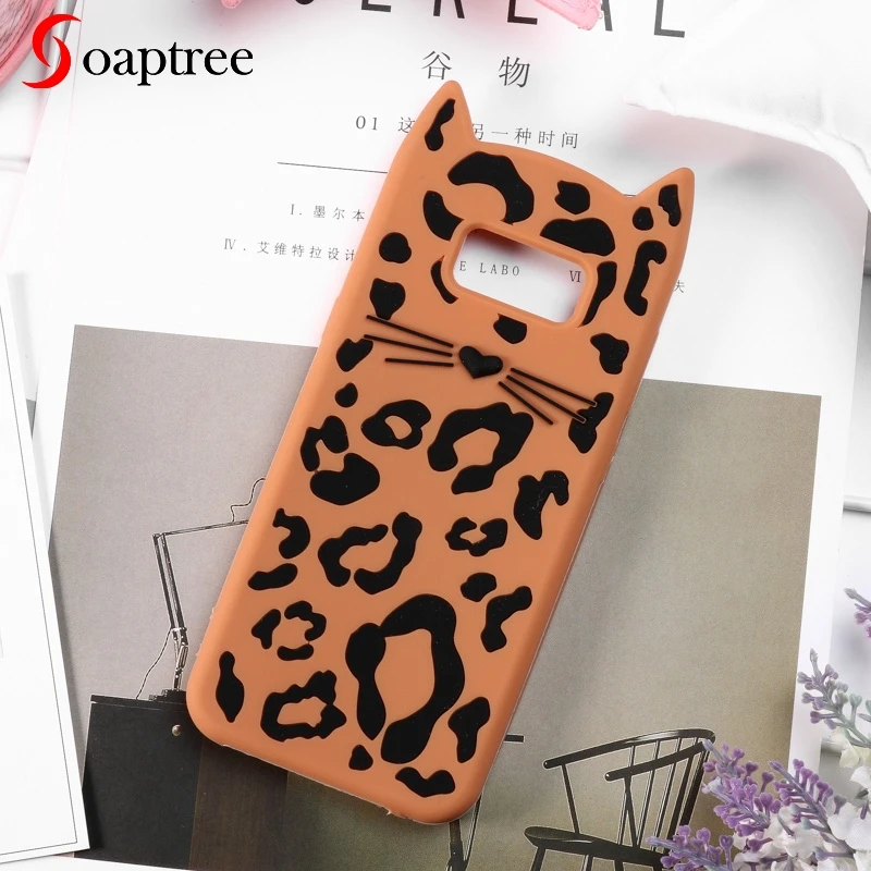 

Leopard Print Case For Samsung Galaxy J4 J8 J6 2018 J7 J5 2015 J2 Prime Cases Cute Cat Ear Cover for Samsung S9 S8 Plus S7 Edge