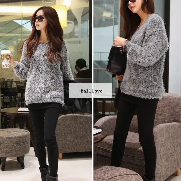 2015 New Women Long Sleeve Knits Casual Pullovers Sweater Loose Shirt Blouse Tops Hot Sell | Женская одежда