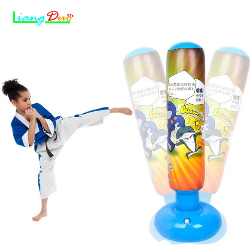 

125CM Boys Girls Inflatable Bodybuilding Gift Boxing Column Tumbler Sandbag Earthbags Funny Decompress Abreact Toys Pugilism
