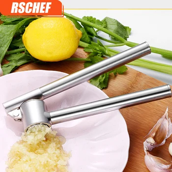 

RSCHEF kitchen tool SG1602 Free Shipping Stainless Steel Kitchen Squeeze Tool Alloy Ginge Crusher Garlic Presses Press the
