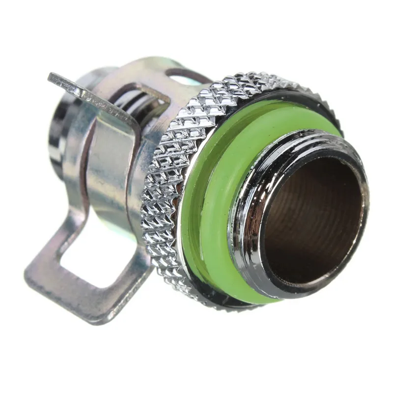 

5pcs Barb Fitting Chromed Copper Water-cooled Heat Sink Water Cooling Radiator With Snap Ring For 3/8" ID G1/4 for PC Computer