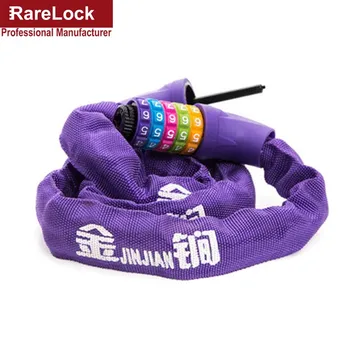 

Rarelock 5-Digital 100cm Purple,Blue,Black Code Cable Bicycle Combination Bike Motorcycle Chian Lock Cycling Locks