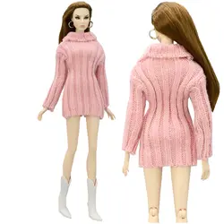 NK жакет для куклы чистый одежда ручной работы вязаный свитер ручной работы Топы платье для куклы Барби аксессуары для девочек Подарки