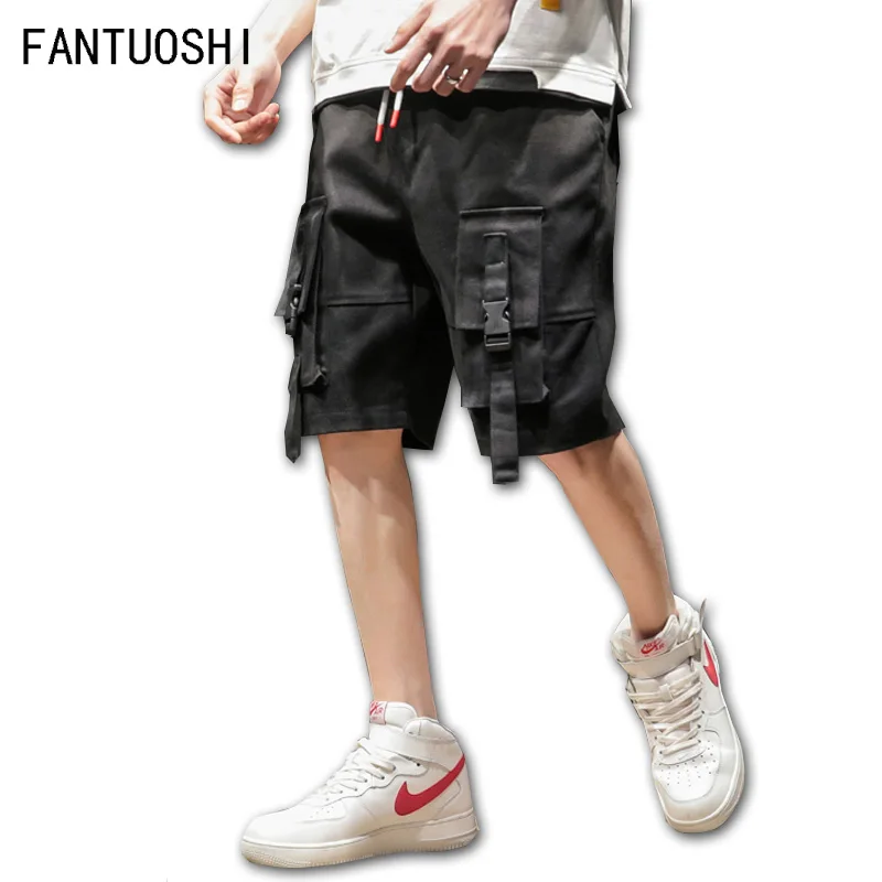 Летние шорты мужские новые модные тонкие повседневные Прямые хлопковые мужские шорты мульти-карман эластичная талия мужская одежда плюс размер 5XL