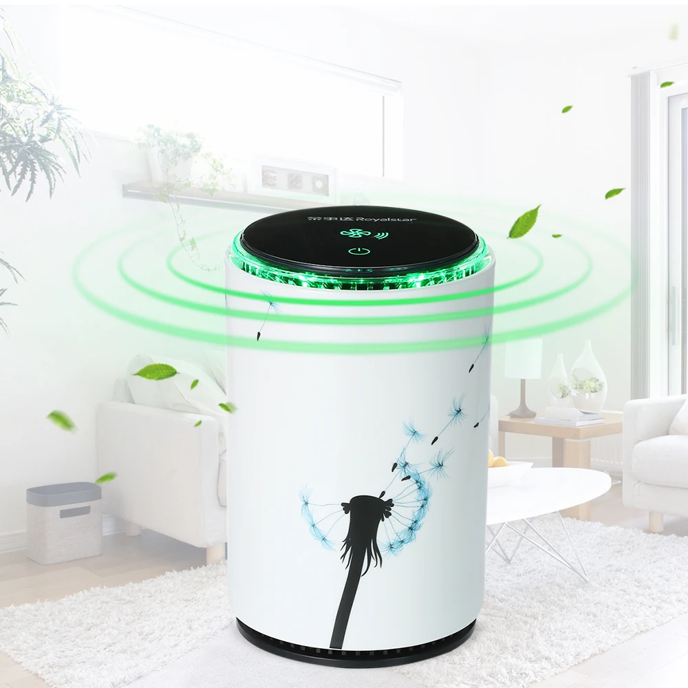

Portable Air Purifier with True HEPA Filter USB Mini Air Cleaner Night Light Cigarette Smoke Odor Eliminator for Home Office
