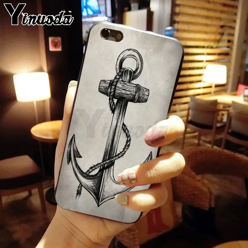 Nautical Tattoo blue boat Anchor Art