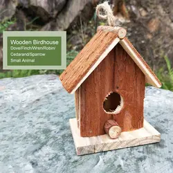 Птицы Попугай Висячие клетки для дома Садовая птица обеспечивает птицу уличные развлечения гнездо хижина для отдыха безопасный комфорт