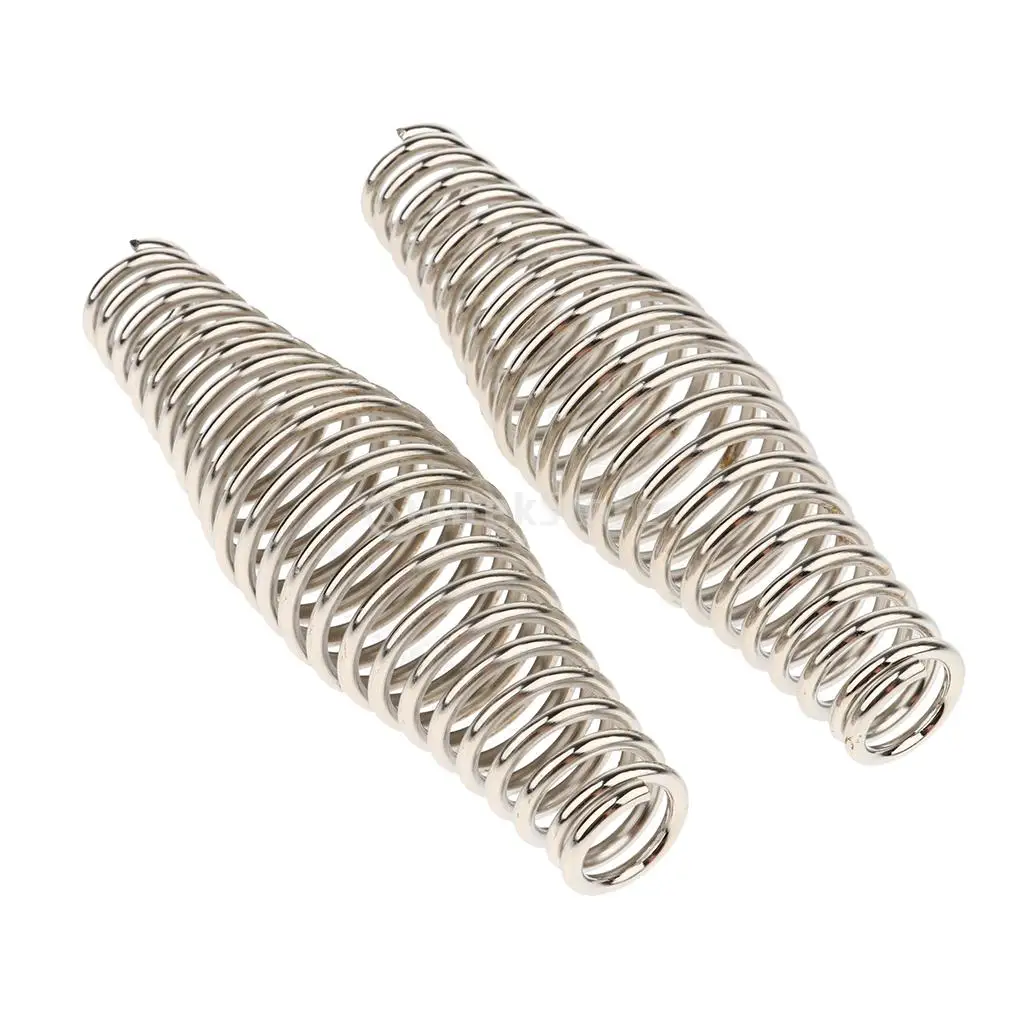 2pcs/set 11cm/14cm BBQ Pit Grill Stainless Steel Handle Springs Wood Furnace Stove Smoker Pit Accessories