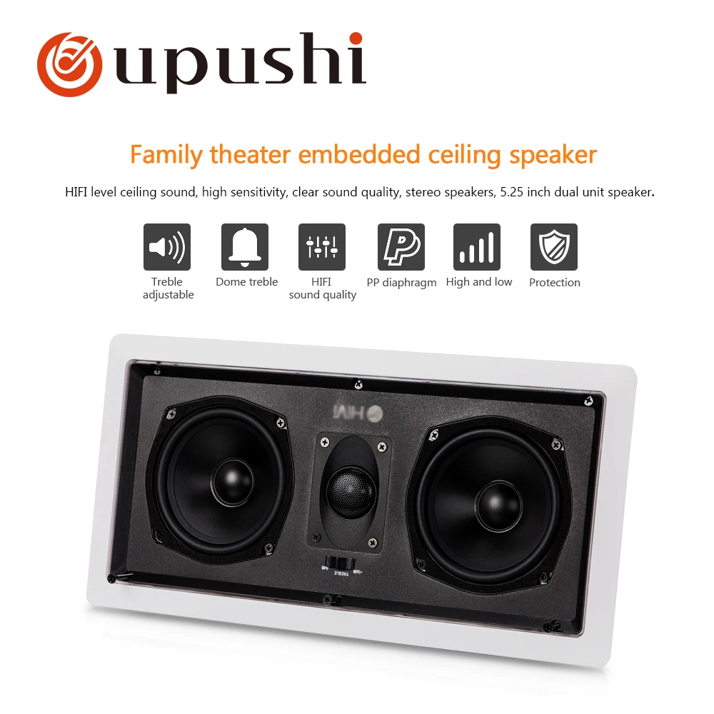 Oupushi Ceiling Speaker Best Stereo Audio Music Player Home