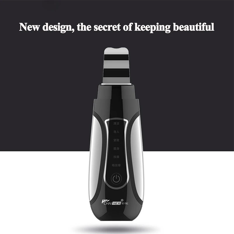  Ultrasonic Ion Skin Scrubber Blackhead Removal Galvanic SPA Micro Current Facial Machine Skin Whiti