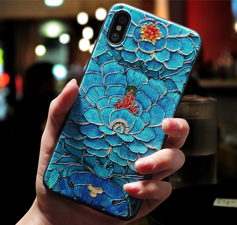 3D рельеф Ван Гог чехол с принтом подставкой откидной крышкой для iPhone 7 8 плюс XS 11 Pro