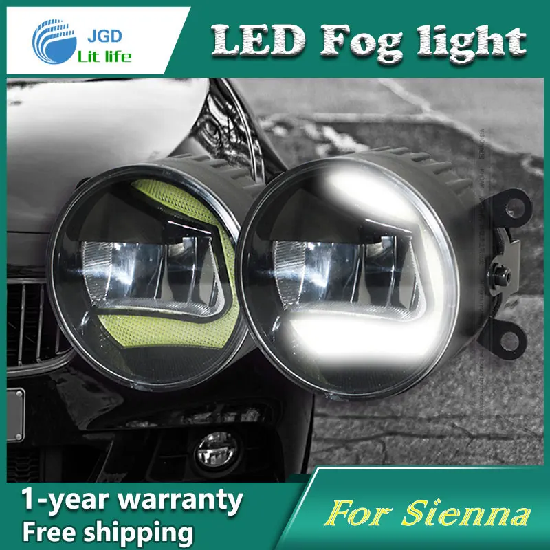2pcs/lot Super White 8 LED Daytime Running Lights For Toyota Sienna