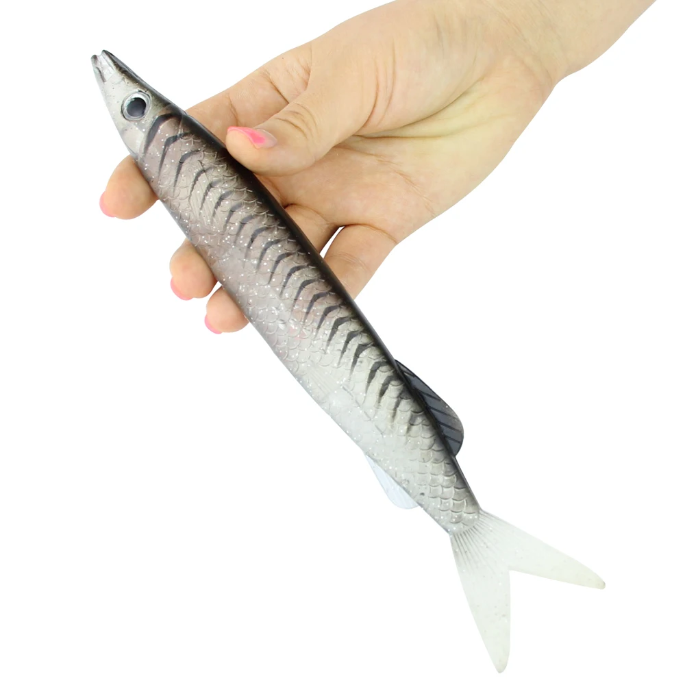 Spinpoler 1pc 22cm50g Pesca Black Back Fish Baits Bass Salt Water Soft Plastic Silicone Lures Fishing Tackle  (3)
