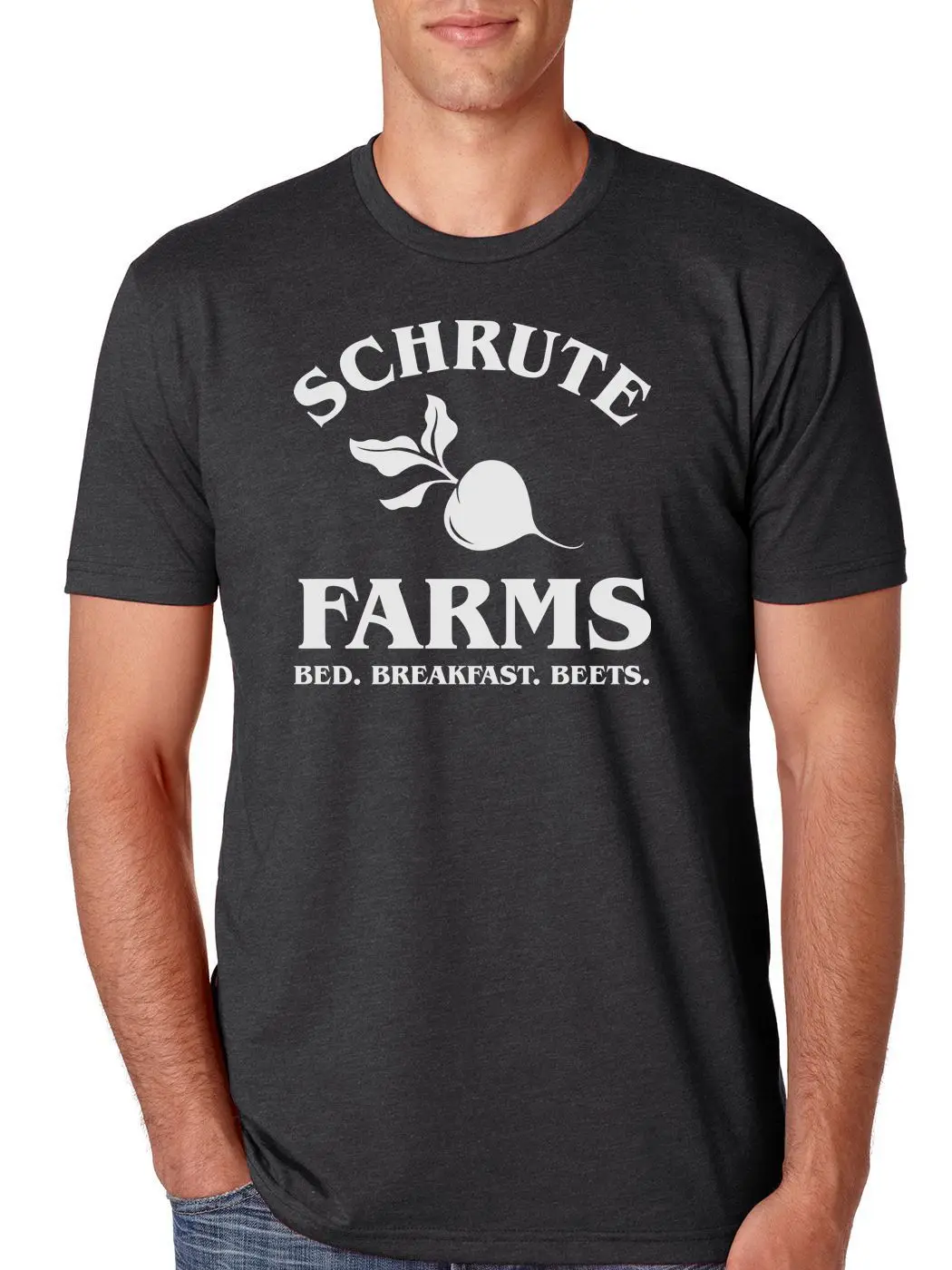 Schrute Farms Bed and Breakfast The Office Men's Shirt Sleeve T Shirt Summer Men Tee Tops Clothing T-Shirt O-Neck Men