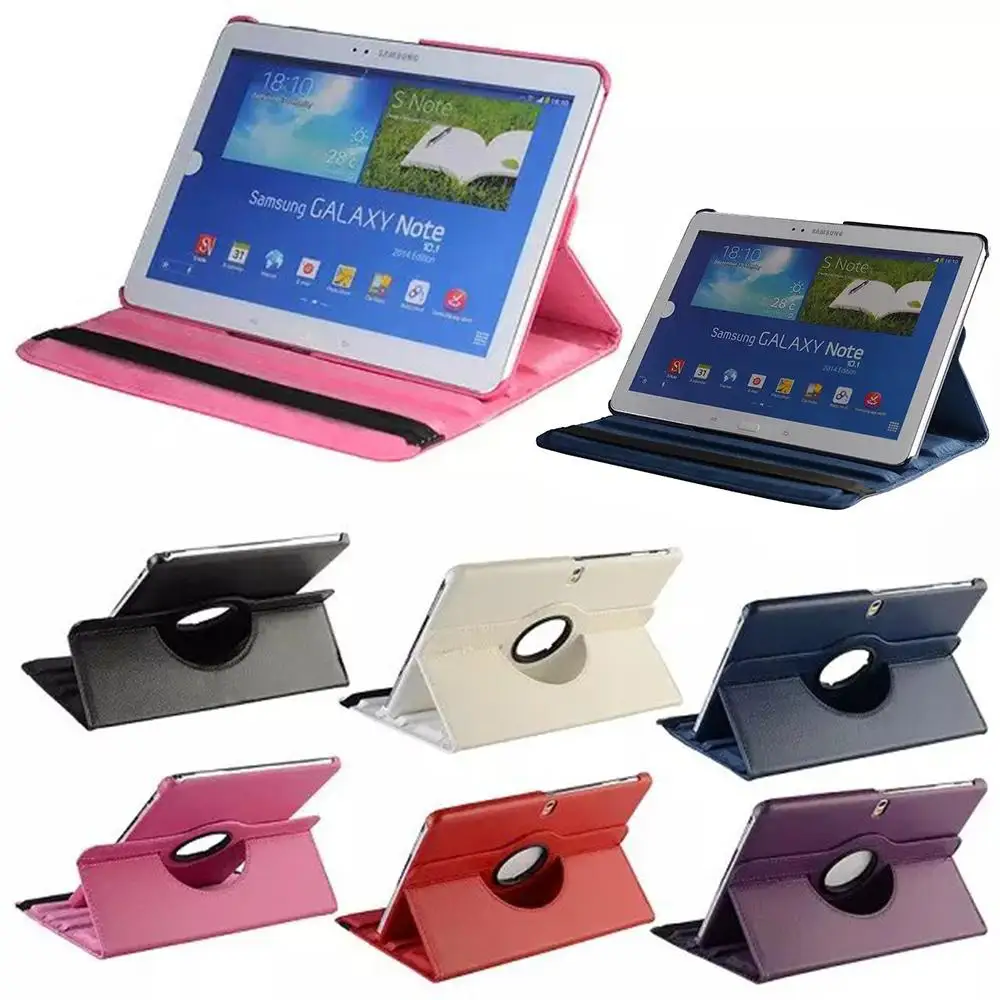 Flip PU Leather Stand Case 360 Degree Tablet Smart Cover For Samsung