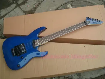 

new M-II BLUE ELECTRIC guitar bolt on neck black hardwares floyd rose tremolo free shipping high quality broad spectrum diverse