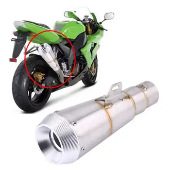 

Universal Exhaust Pipe 51mm Stainless Steel Motorcycle Modified Spiral Pattern Exhaust Pipe Rear Muffler Tip