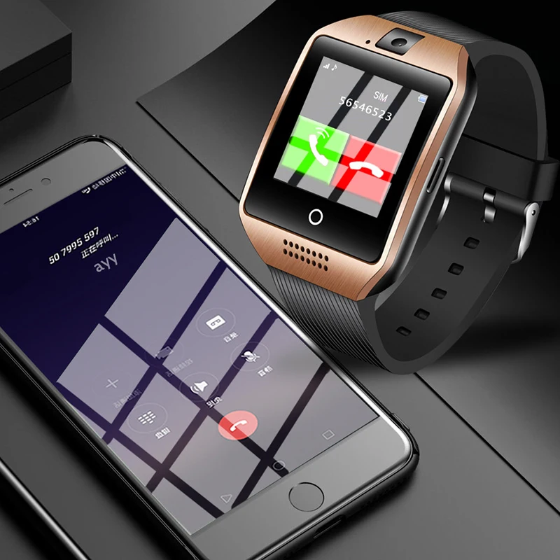 

BANGWEI Women Men Smart Watch With Camera LED Color Touch Screen Support SIM TF Card Bluetooth smart watch Sport pedometer+Box