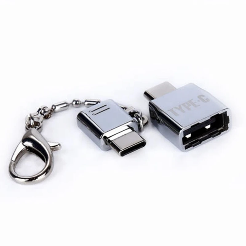 2 шт./партия Micro USB Женский к type C Мужской цинковый литой адаптер+ type A Женский к type C Мужской конвертер мини USB-C OTG адаптер Комплект