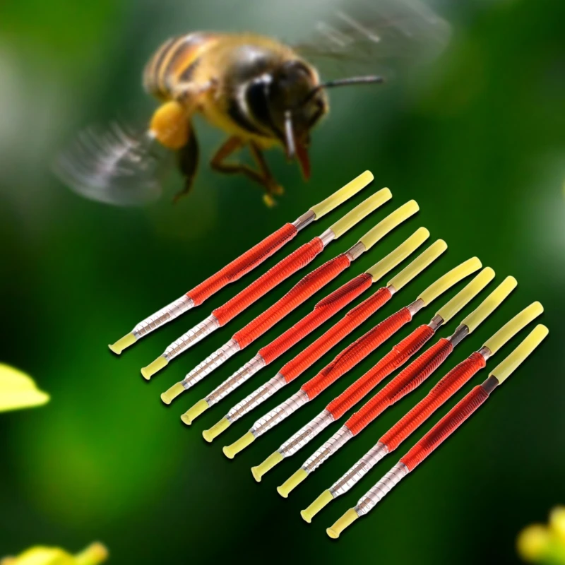 10 шт. Инструменты для пчеловодства Би-Би Pin с цельнокройным катушки сдвиг би контактный все-пластик двигаться иглы канюли червь прочный