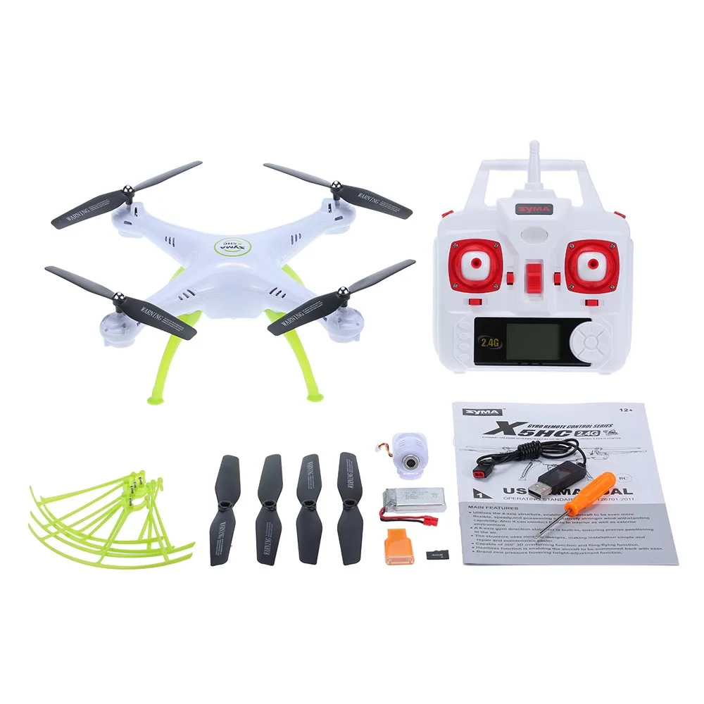 SYMA x5hc 1 Радиоуправляемый Дрон с 2mp HD Камера 2.4 г 4ch 6 оси высота Удержание Безголовый
