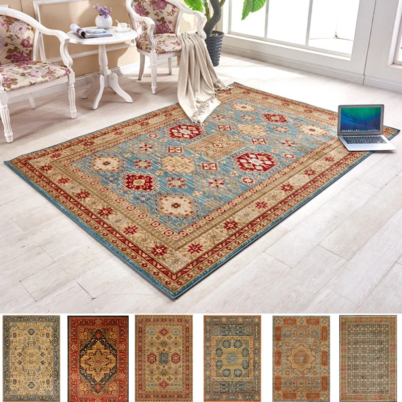 Индейка импортирует персидский ковер для гостиной в скандинавском американском стиле прикроватные ковры для спальни в стиле ретро полипропиленовые толстые ковры