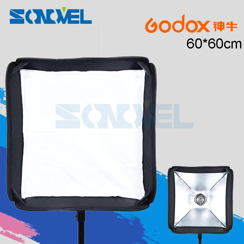 Софтбокс Godox 60x6 0 см/24 &quot* 24&quot складная Мягкая коробка подходит для S type кронштейна