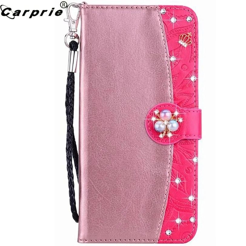 

CARPRIE Leather Case for iPhone 7 Female Jewered Rhinestone Card Wallet Flip Leather Magnetic Case Cover for Mobile Phone 90122