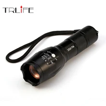 E17 CREE XM-L T6 8000 Lumens Cree Led Torch Zoomable Cree LED Flashlight Torch Light for 3xAAA or 1×18650 Free Shipping