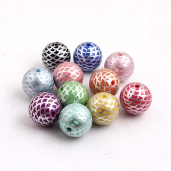 

Kwoi Vita fashion Jewelry 20mm 100pcs/lot solid print Silver Mermaid beads for kids Necklace making!