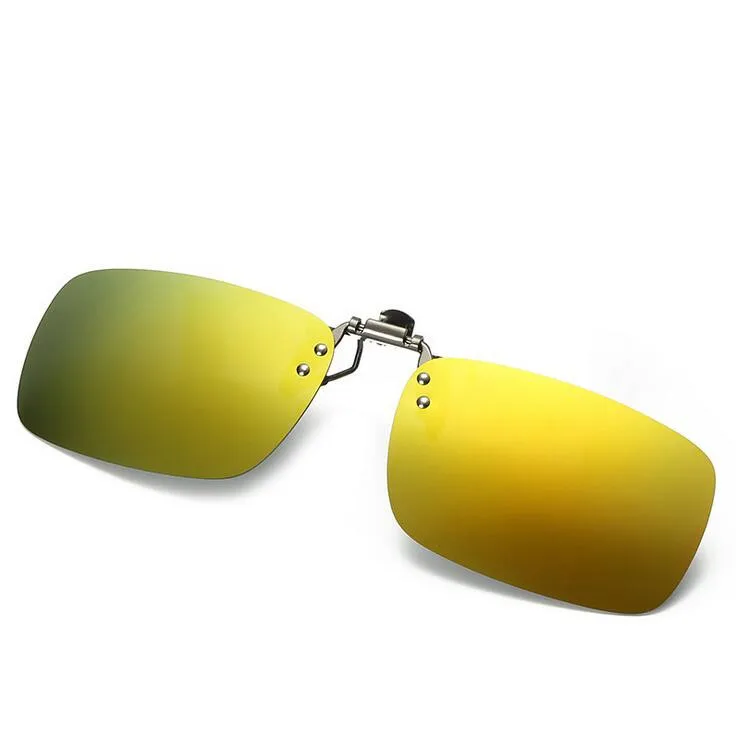 

Brand Vintage Fashion Polarized Clip On Sunglasses For Men Oculos Eyewear Male Night Vision Driving Sun Glasses
