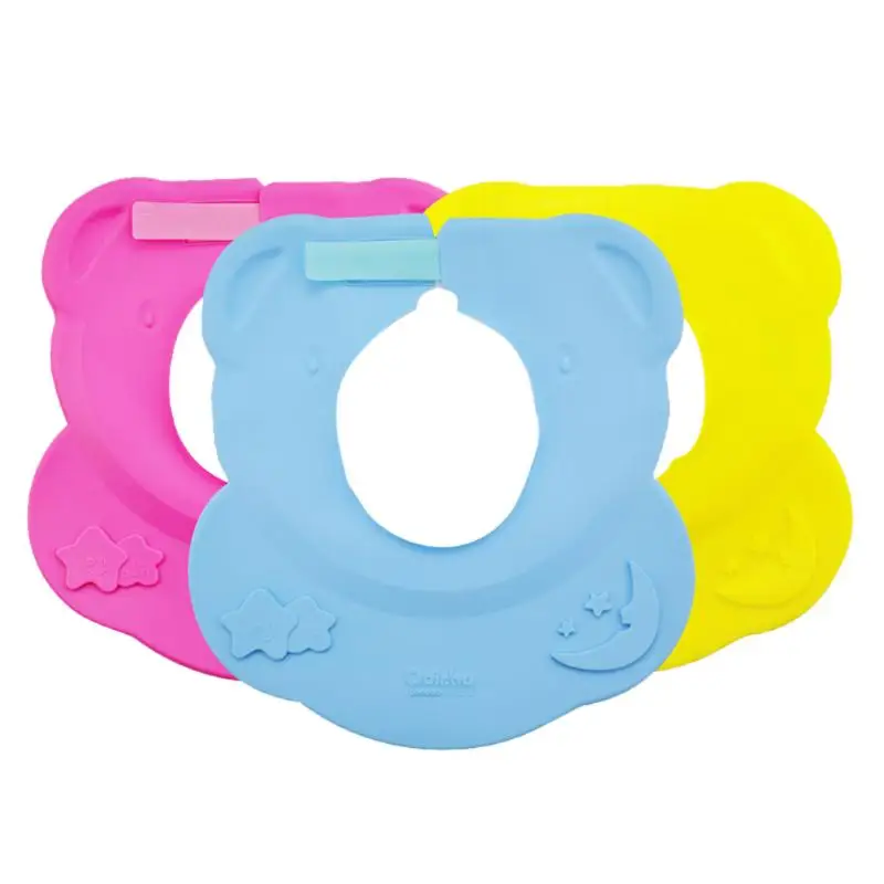 Adjustable Infant Baby Shower Cap Silicone Shampoo Ear Protection Cap