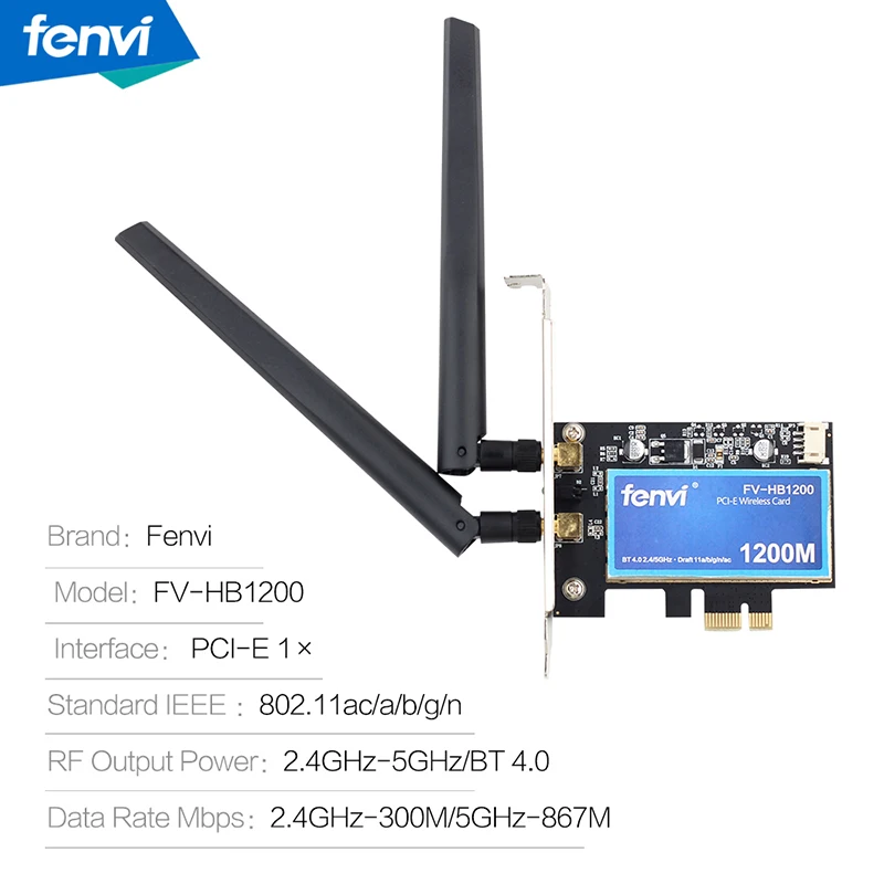 Рабочий стол двухдиапазонный 802.11ac Broadcom BCM94360 беспроводной-AC WiFi Bluetooth 4,0 PCI-E адаптер для Mac/Hackintosh/Windows