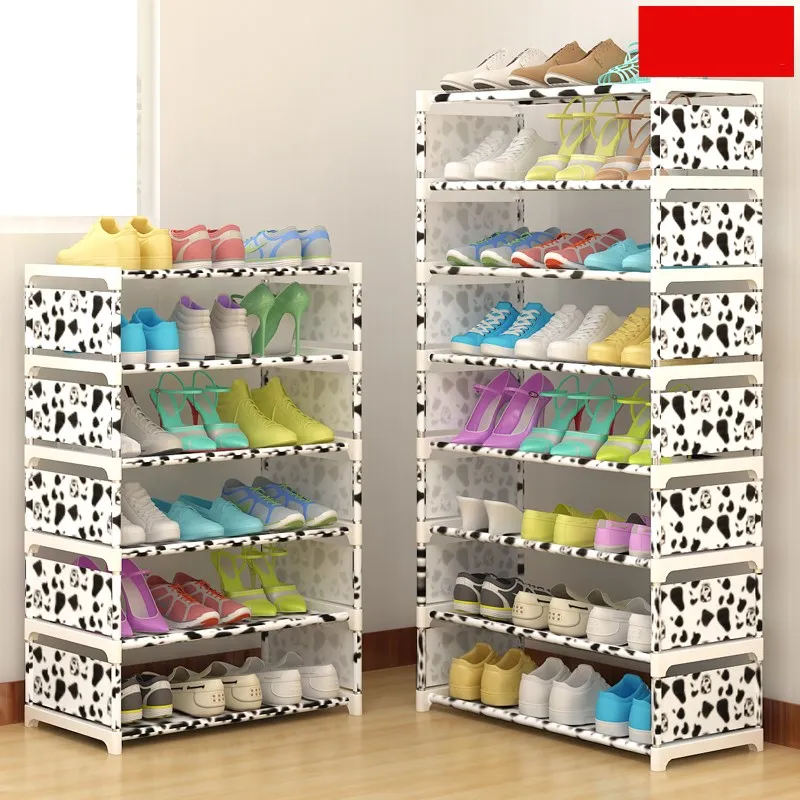 

Multi Layer Shoe Rack Nonwovens Steel Pipe Easy to install home Shoe cabinet Shelf Storage Organizer Stand Holder Space Saving